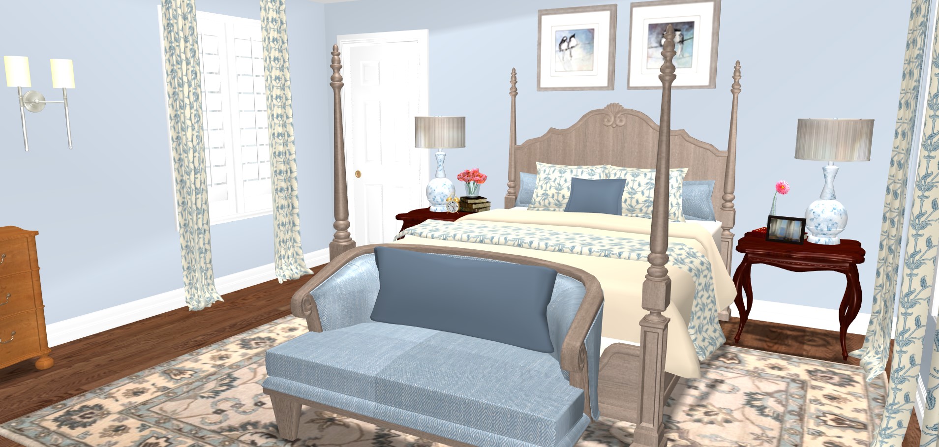 bedroom interior design 3d rendering knoxville tn
